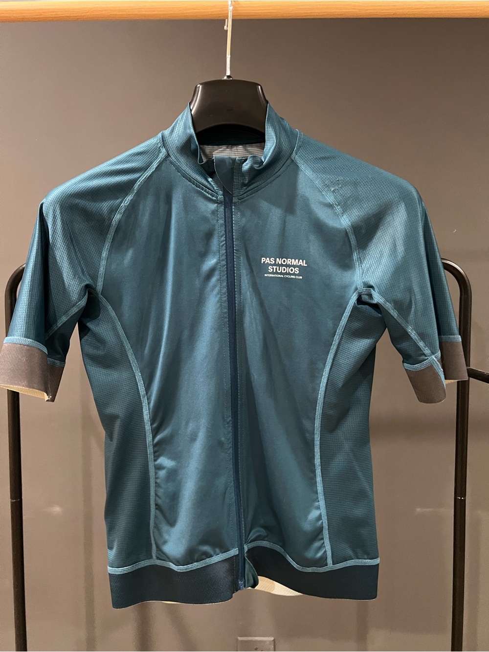 Pas Normal Studios Mechanism Green Short Sleeve Cycling Jersey